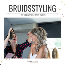 Load image into Gallery viewer, Bruidsstyling, visagie en haar op loactie Noord Holland Amsterdam