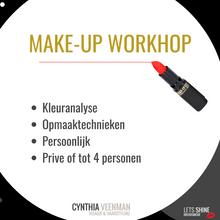 Load image into Gallery viewer, Make-up Visagie Workshop voor de beginner met vegan producten voor de gevoelige huid - Moeder dochter / vriendinnen uitje